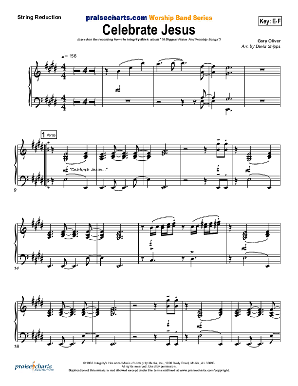 Celebrate Jesus Synth Strings (Gary Oliver)