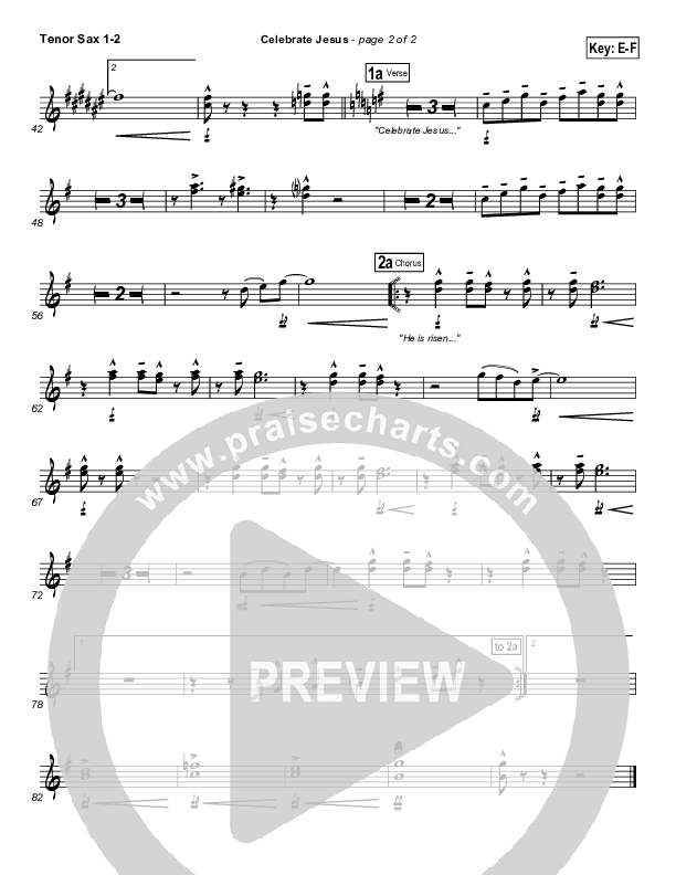 Celebrate Jesus Tenor Sax 1/2 (Gary Oliver)