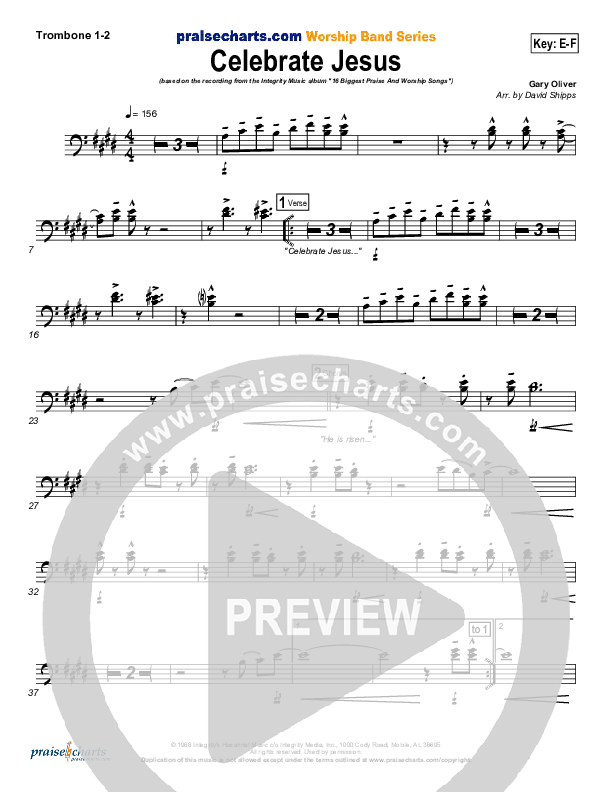 Celebrate Jesus Trombone 1/2 (Gary Oliver)