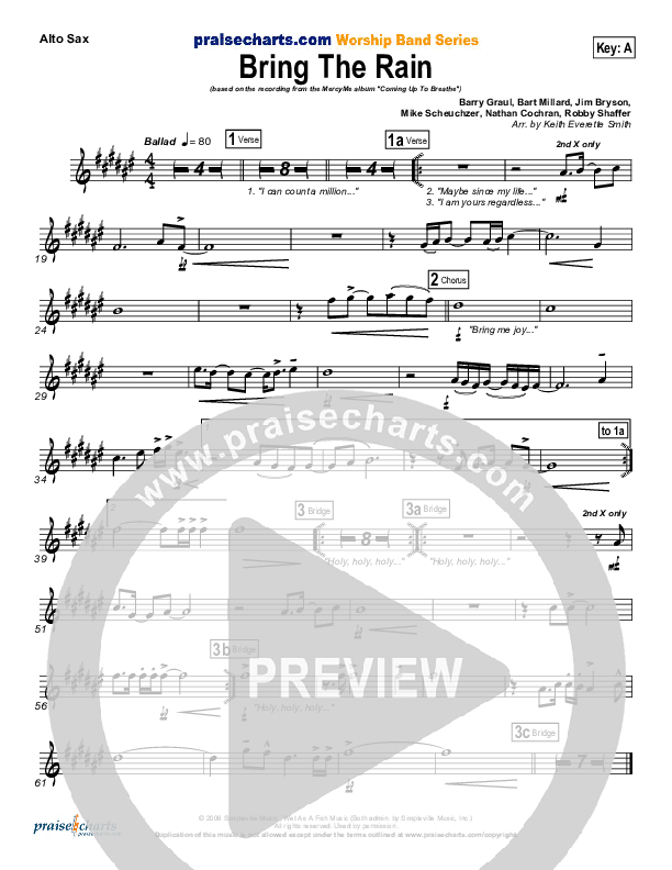 Bring The Rain Alto Sax (MercyMe)