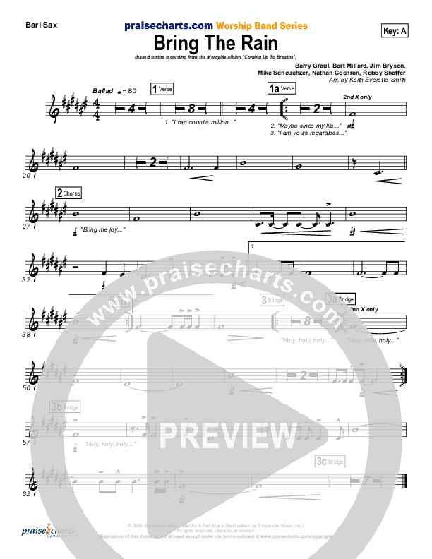 Bring The Rain Bari Sax (MercyMe)