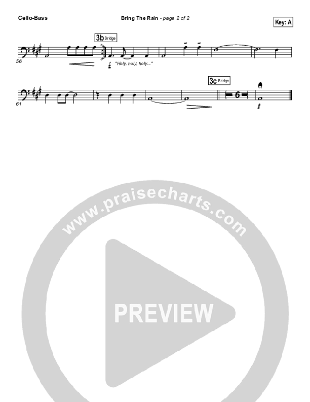 Bring The Rain Cello/Bass (MercyMe)