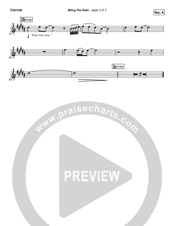 Bring The Rain Clarinet (MercyMe)