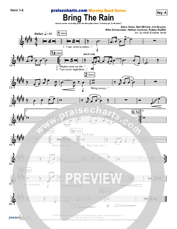 Bring The Rain French Horn 1/2 (MercyMe)