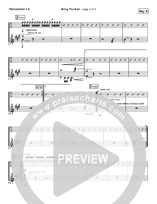 Bring The Rain Percussion 1/2 (MercyMe)
