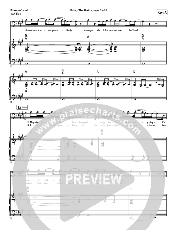 Bring The Rain Piano/Vocal (MercyMe)