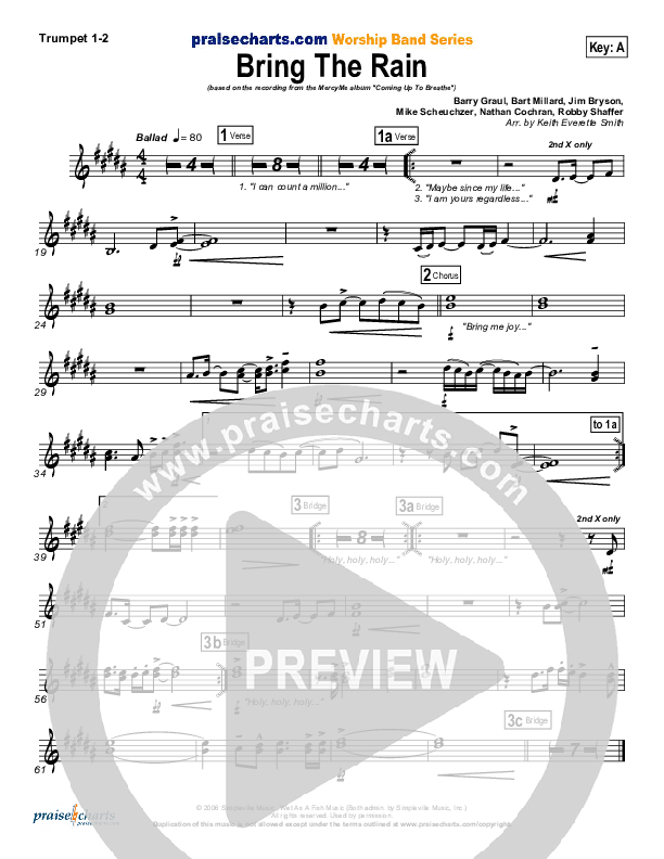 Bring The Rain Brass Pack (MercyMe)