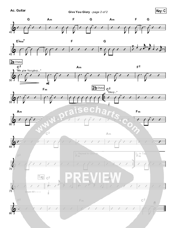 Give You Glory Acoustic Guitar (Jeremy Camp)