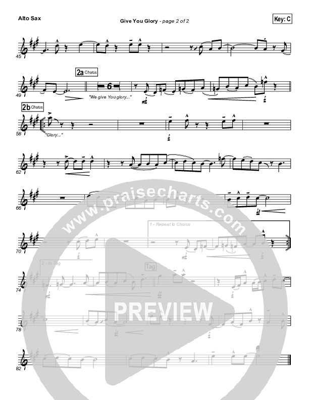 Give You Glory Alto Sax (Jeremy Camp)