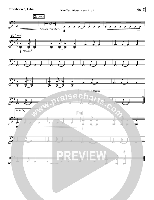 Give You Glory Trombone 3/Tuba (Jeremy Camp)