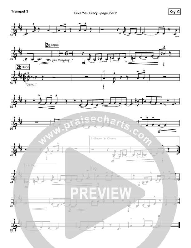 Give You Glory Trumpet 3 (Jeremy Camp)