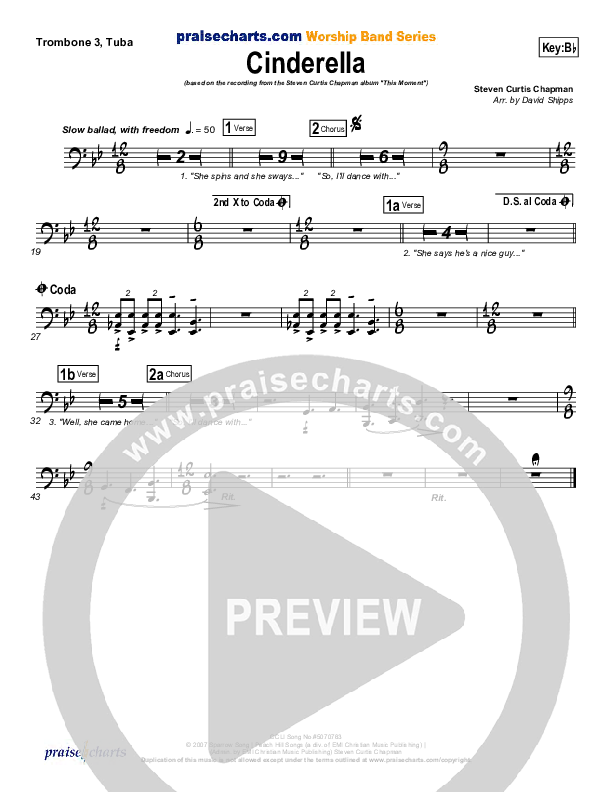 Cinderella Trombone 3/Tuba (Steven Curtis Chapman)