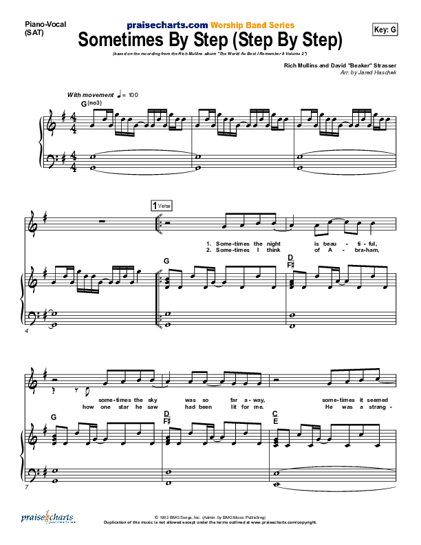 Sometimes By Step Lead Sheet (Rich Mullins)