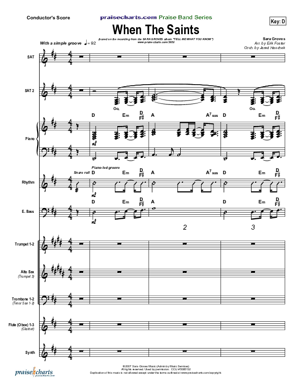 When The Saints Praise Band (Sara Groves)