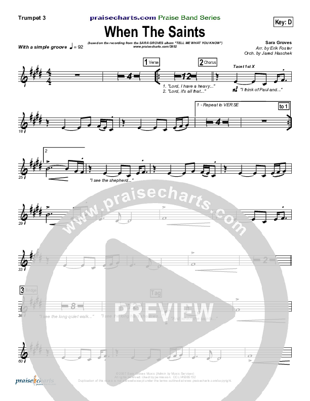 When The Saints Trumpet 3 (Sara Groves)