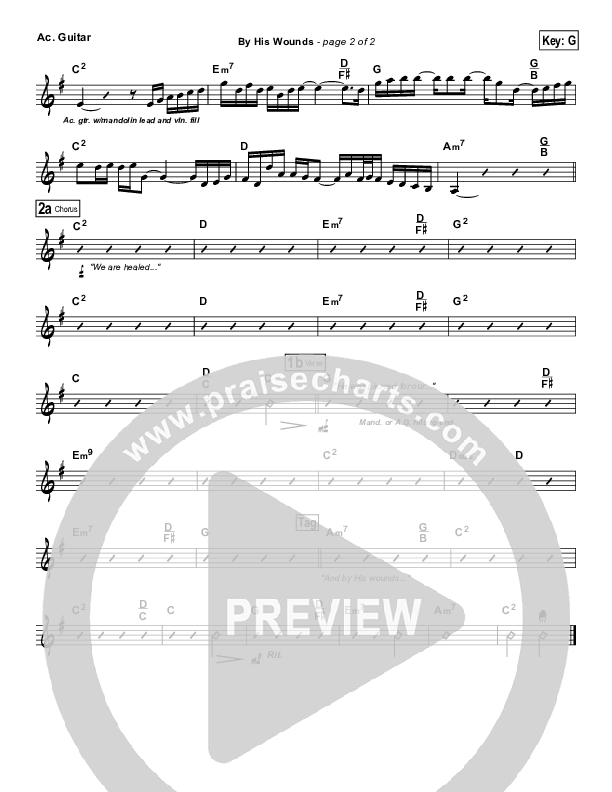 By His Wounds Acoustic Guitar (Brian Littrell)