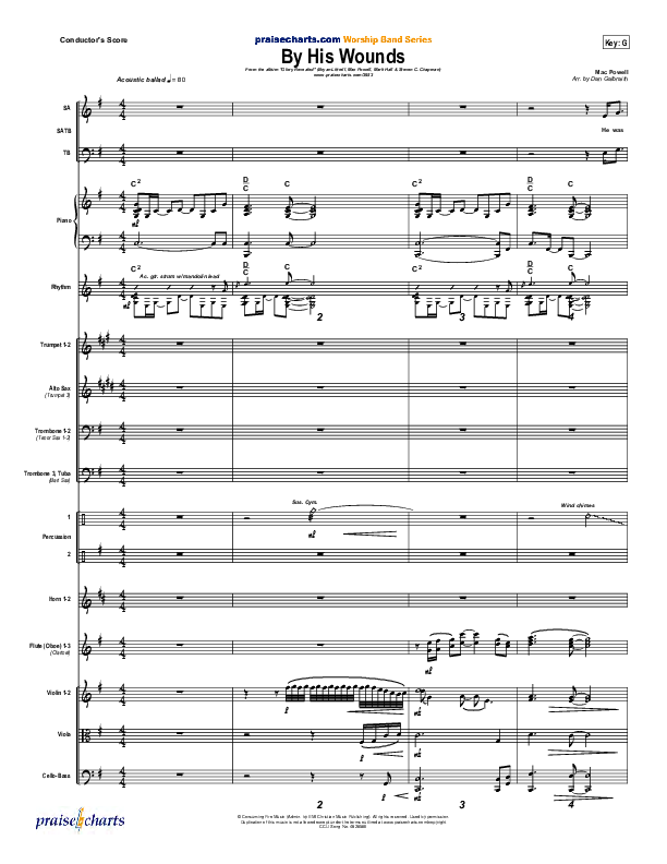 By His Wounds Conductor's Score (Brian Littrell)