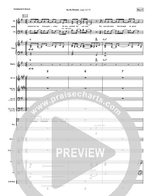 By His Wounds Conductor's Score (Brian Littrell)