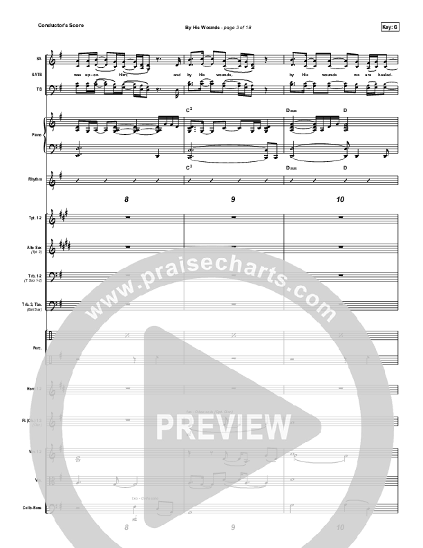 By His Wounds Conductor's Score (Brian Littrell)