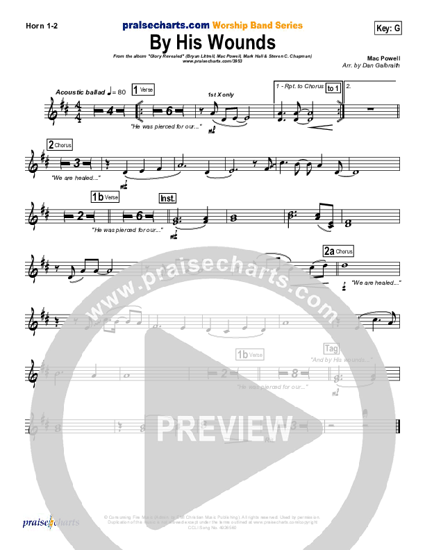 By His Wounds Brass Pack (Brian Littrell)