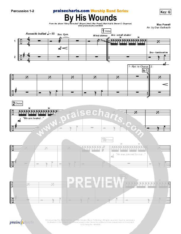 By His Wounds Percussion 1/2 (Brian Littrell)