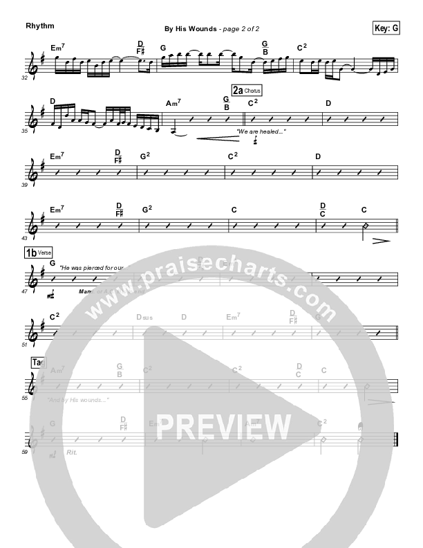 By His Wounds Rhythm Chart (Brian Littrell)