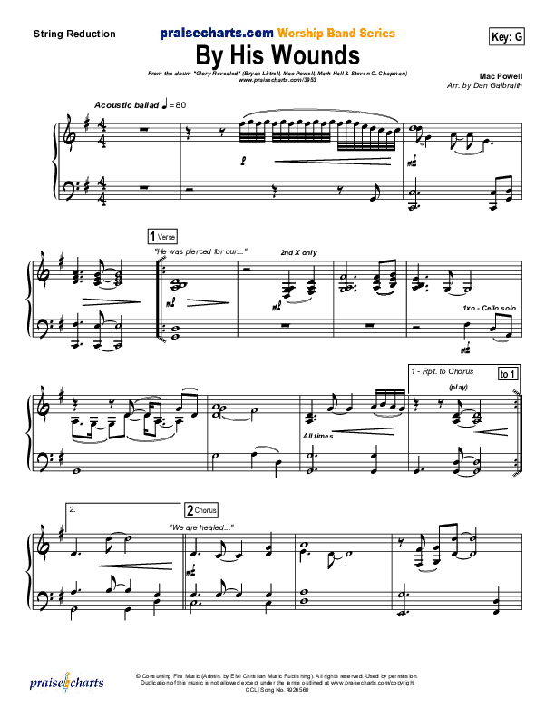 By His Wounds String Pack (Brian Littrell)