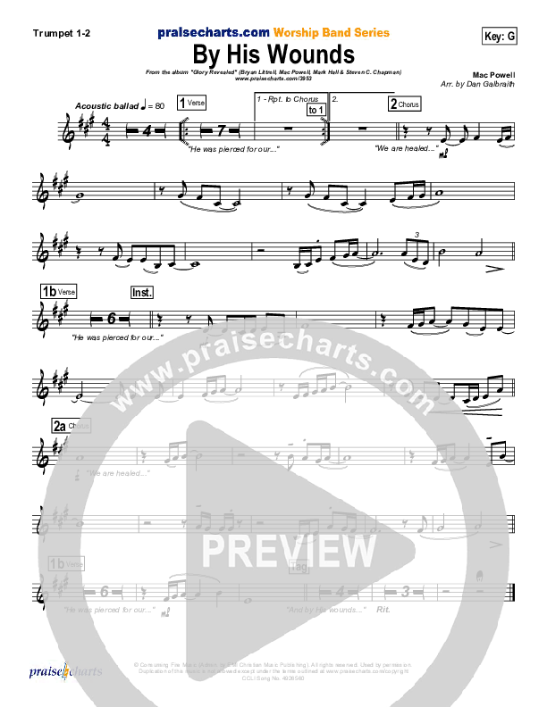 By His Wounds Brass Pack (Brian Littrell)