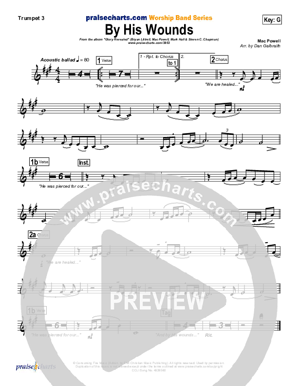 By His Wounds Brass Pack (Brian Littrell)