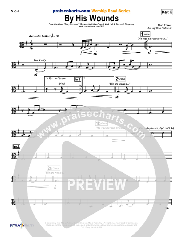 By His Wounds Viola (Brian Littrell)