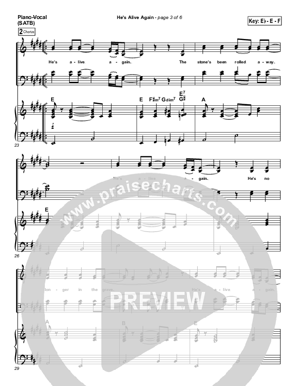 He's Alive Again Lead & Piano (Shawn Craig / Passion)