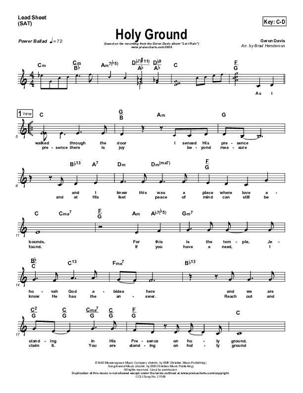 Geron Davis Sheet Music to download and print