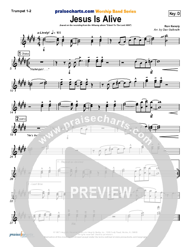 Jesus Is Alive Brass Pack (Ron Kenoly)