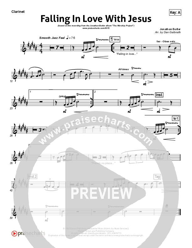 Falling In Love With Jesus Wind Pack (Jonathan Butler)