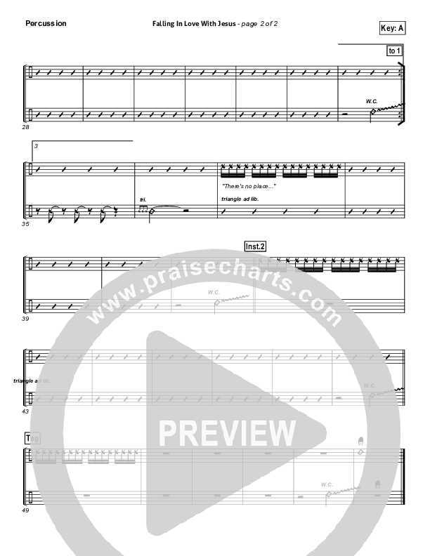 Falling In Love With Jesus Percussion (Jonathan Butler)