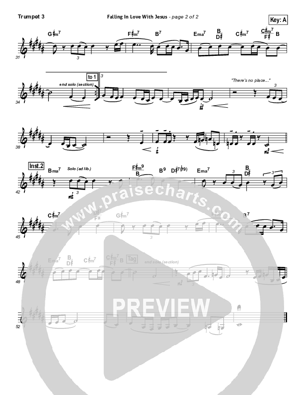 Falling In Love With Jesus Trumpet 3 (Jonathan Butler)