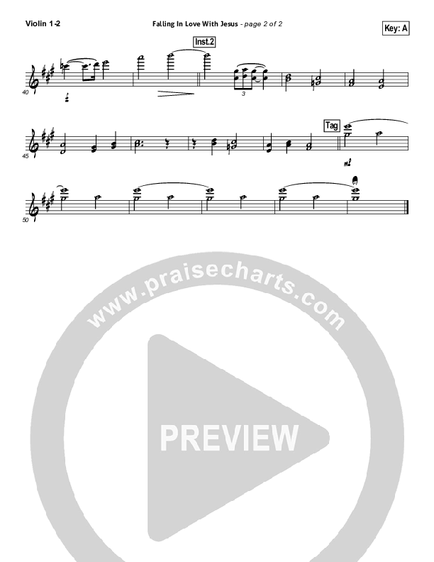 Falling In Love With Jesus Violin 1/2 (Jonathan Butler)