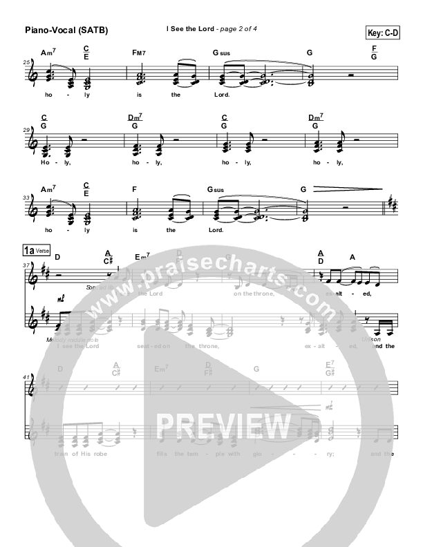 I See The Lord Piano/Vocal (SATB) (Maranatha Singers)