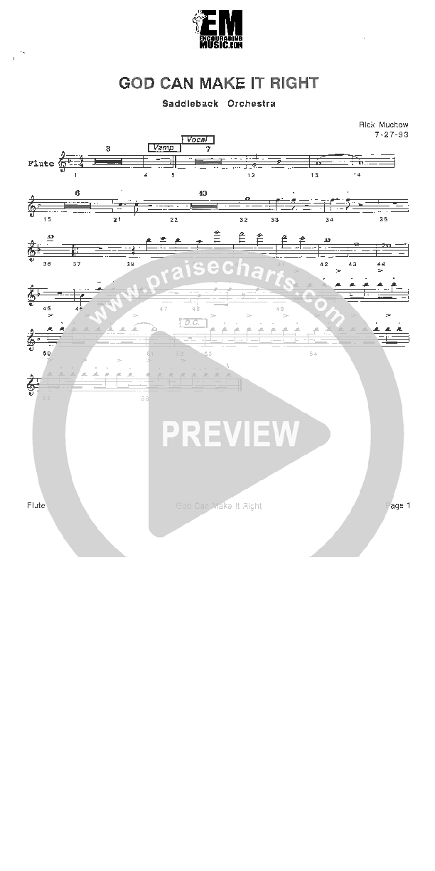 God Can Make it Right Flute (Rick Muchow)