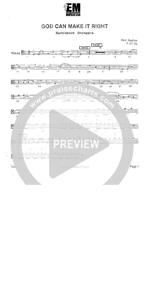 God Can Make it Right Viola (Rick Muchow)