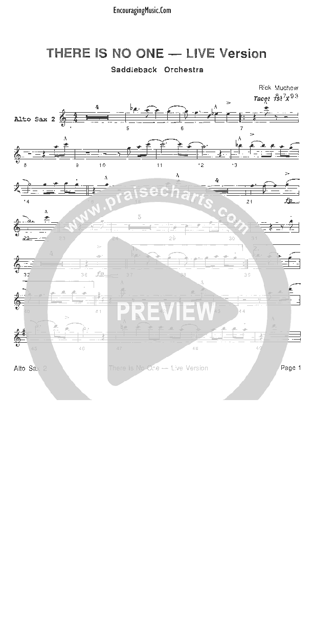 There Is No One Like The Lord Alto Sax 1/2 (Rick Muchow)