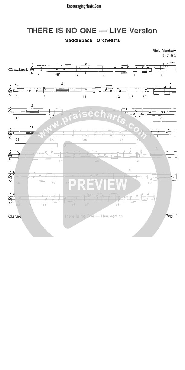 There Is No One Like The Lord Clarinet (Rick Muchow)