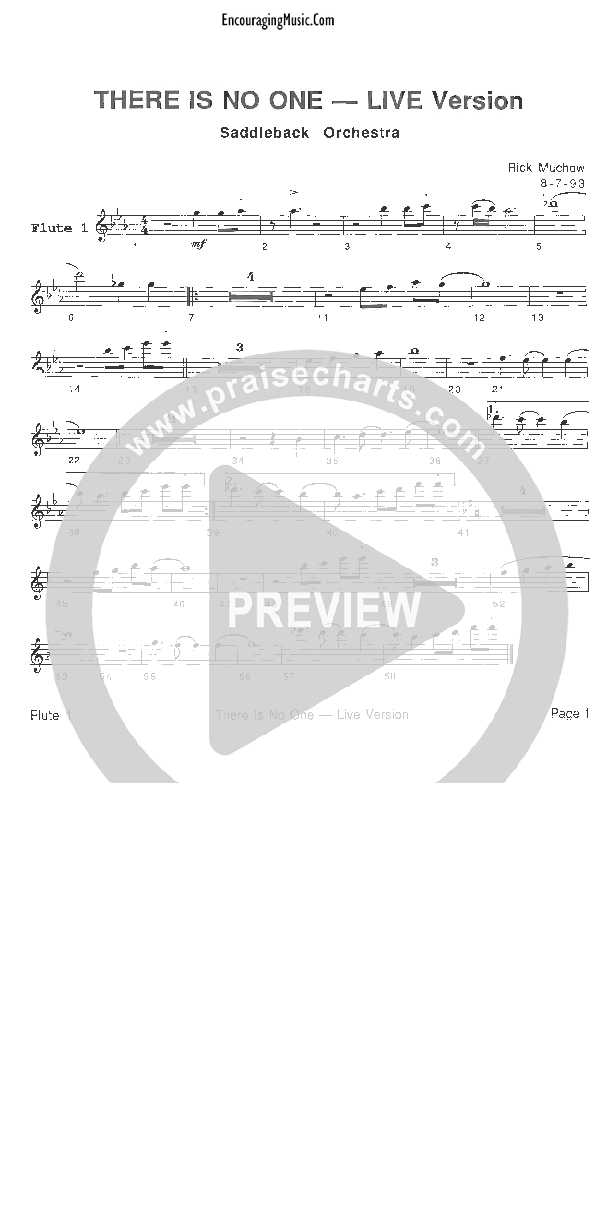 There Is No One Like The Lord Flute 1/2 (Rick Muchow)