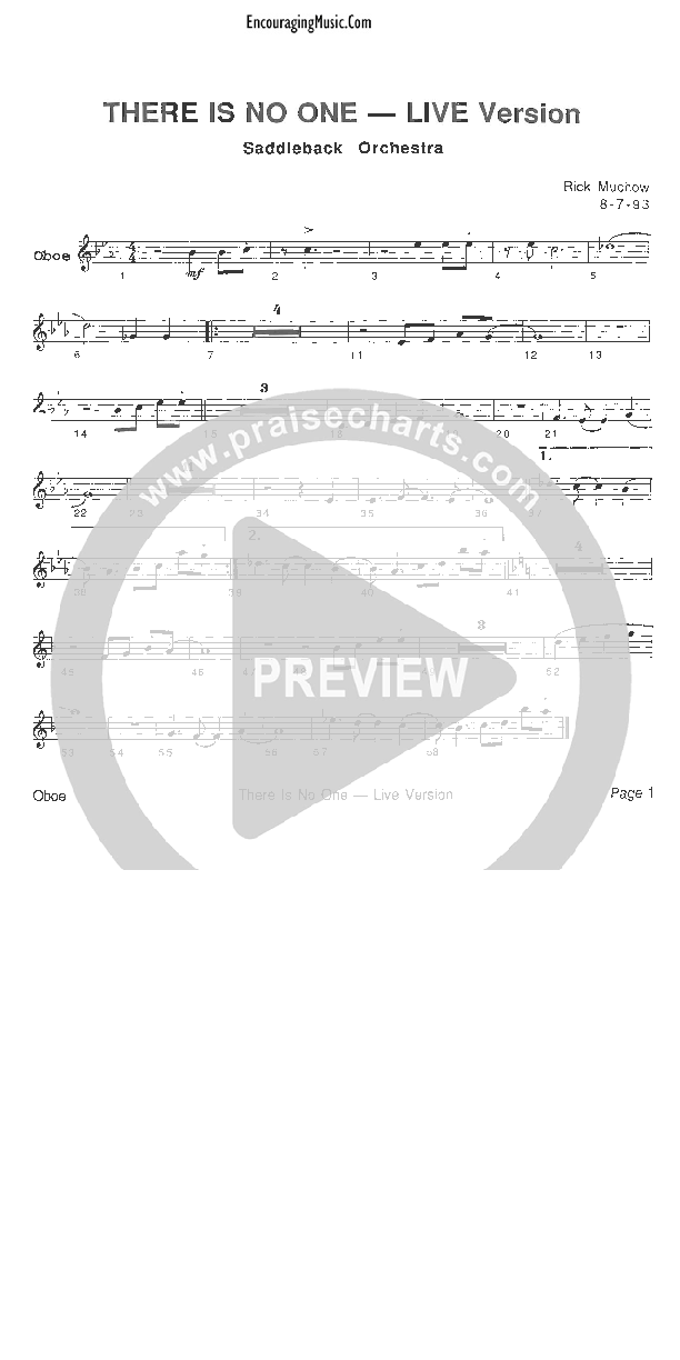 There Is No One Like The Lord Oboe (Rick Muchow)