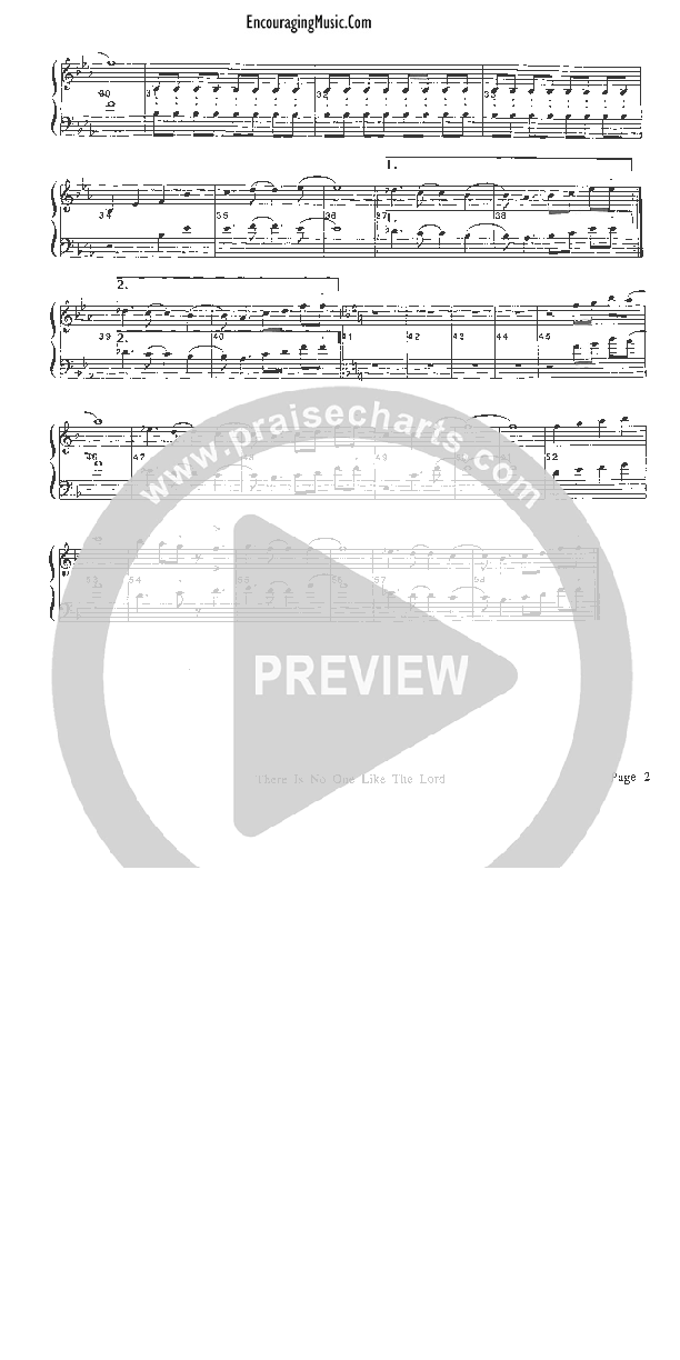 There Is No One Like The Lord Piano Sheet (Rick Muchow)