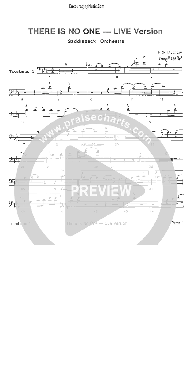 There Is No One Like The Lord Trombone 1 (Rick Muchow)