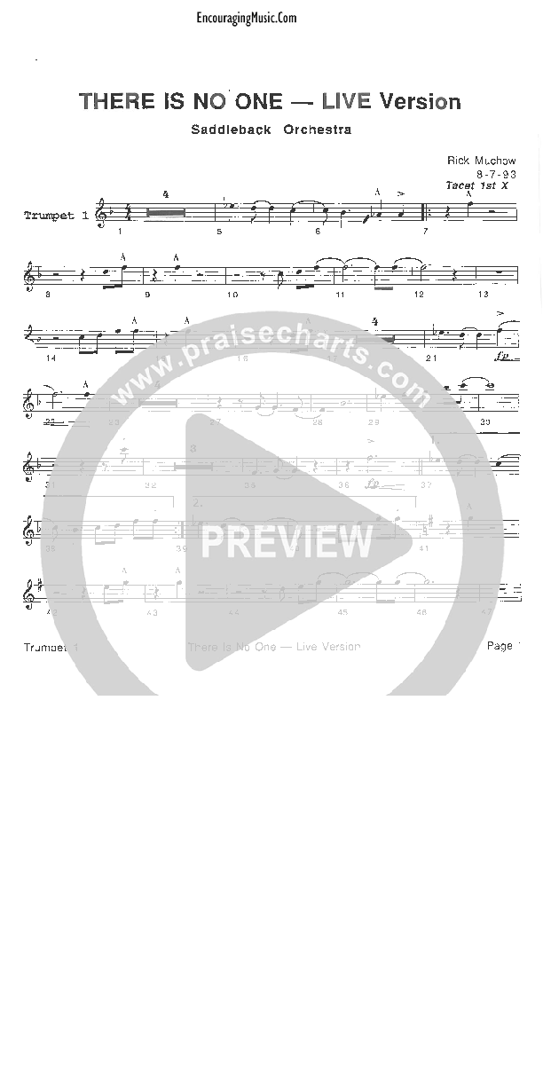 There Is No One Like The Lord Trumpet 1 (Rick Muchow)