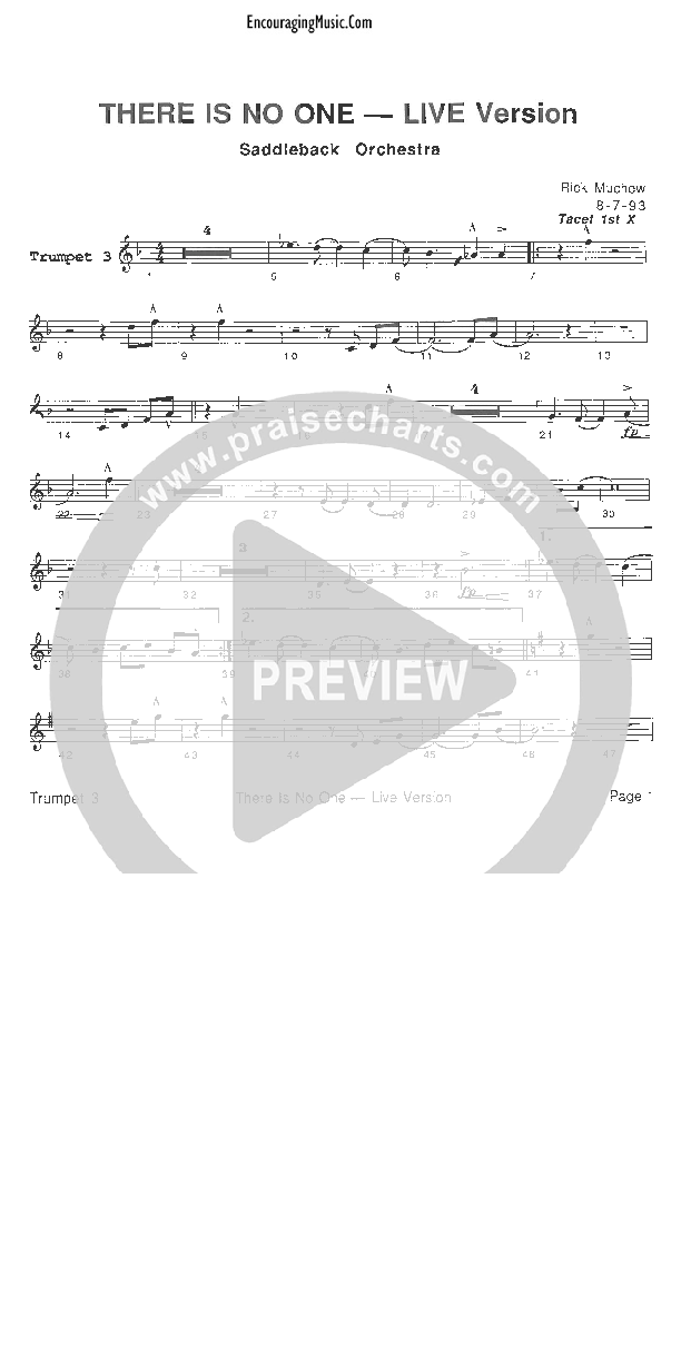 There Is No One Like The Lord Trumpet 3 (Rick Muchow)