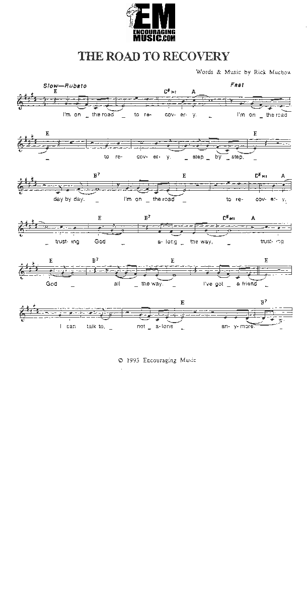Road To Recovery Lead Sheet (Rick Muchow)