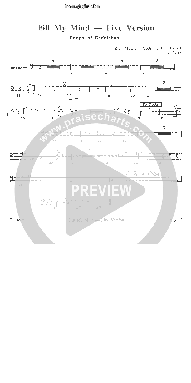 Fill My Mind Bassoon (Rick Muchow)